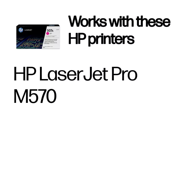 HP 507A Magenta Original Cartucho de tóner LaserJet, 6000 páginas, Magenta, 1 ud.