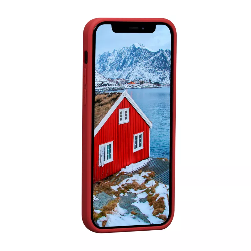 Funda de piel dbramante1928 Greenland para iPhone 12 mini — Rojo, compatible con 5,4