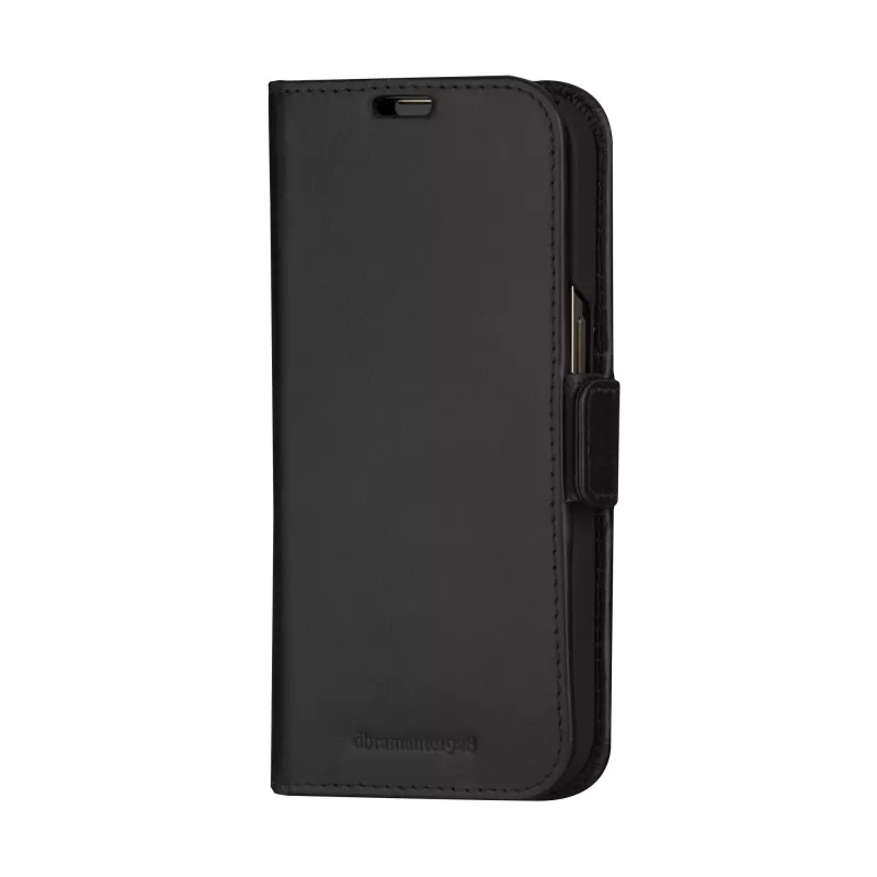 Funda tipo folio dbramante1928 Copenhagen para iPhone 15 Plus – Negro, 3 compartimentos para tarjetas