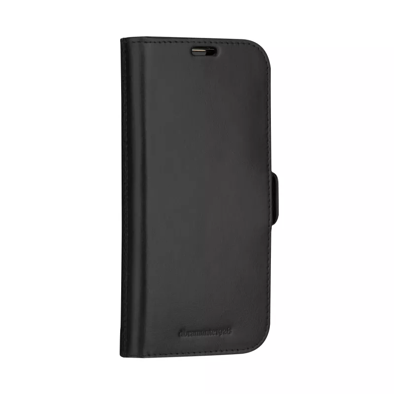 Funda tipo folio dbramante1928 Copenhagen para iPhone 15 Plus – Negro, 3 compartimentos para tarjetas