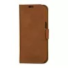 Funda tipo folio para móvil dbramante1928 Copenhagen para iPhone 15 Pro – Tan, 3 compartimentos para tarjetas, monocromático marrón