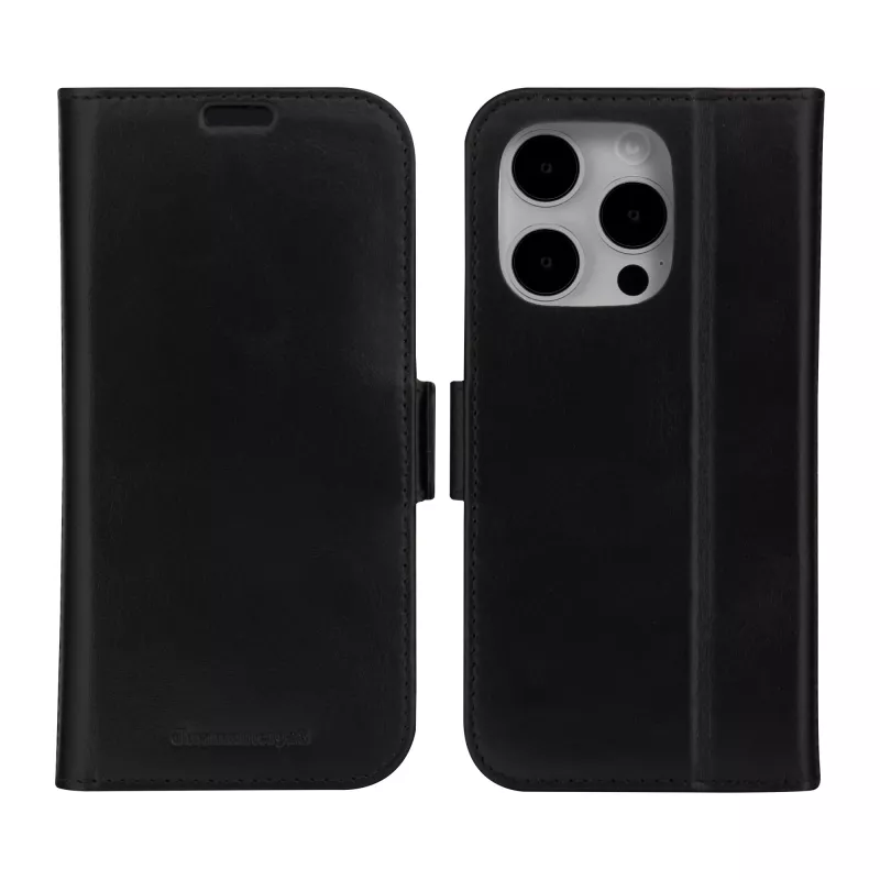 Funda tipo folio dbramante1928 iPhone 15 Pro Max negra 3 compartimentos para tarjetas