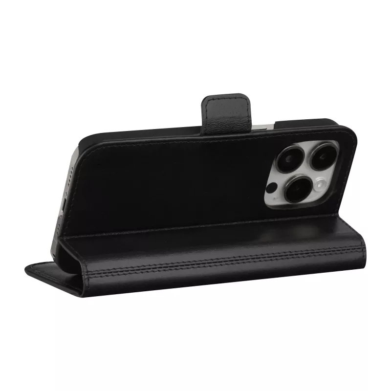 Funda tipo folio dbramante1928 iPhone 15 Pro Max negra 3 compartimentos para tarjetas