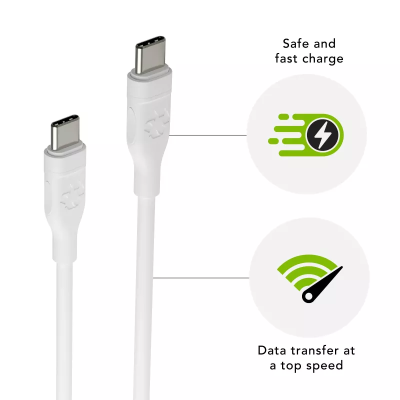 Cable USB-C a USB-C dbramante1928 Bulk cable 1,2 m, 0,48 Gbit/s, blanco