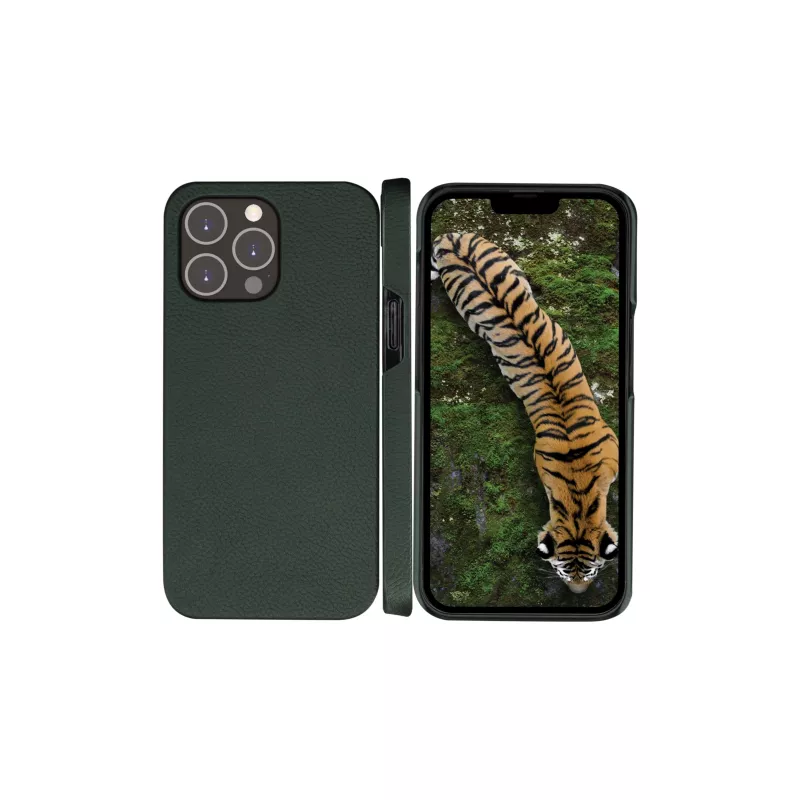 Funda cartera dbramante1928 New York para iPhone 14 Pro Max, verde, 3 compartimentos para tarjetas, compatible con 6,7