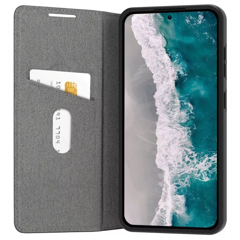 Funda tipo libro dbramante1928 Galaxy A55 5G negra monocromática