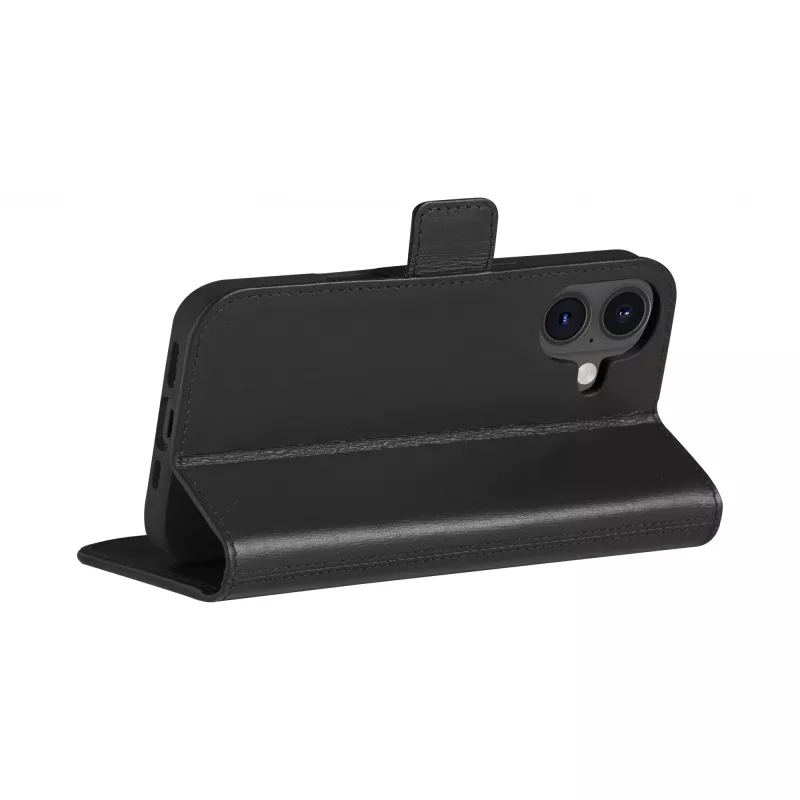 Funda tipo libro dbramante1928 iPhone 16 negra 3 compartimentos para tarjetas