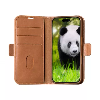Funda tipo libro dbramante1928 iPhone 16 ProMax Tan 3 compartimentos para tarjetas