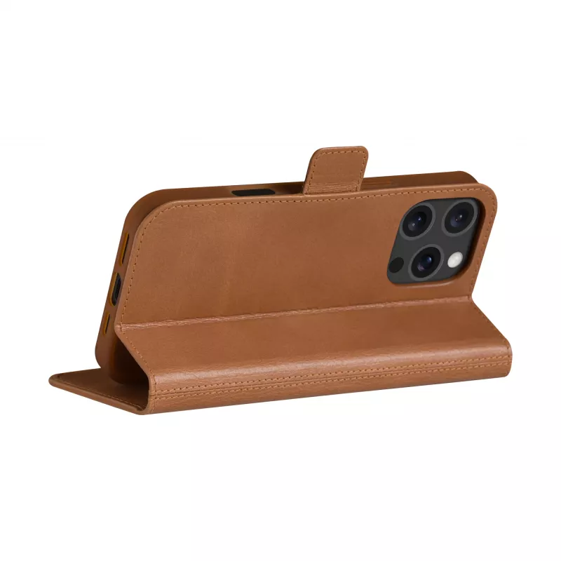 Funda tipo libro dbramante1928 iPhone 16 ProMax Tan 3 compartimentos para tarjetas
