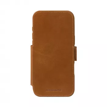 dbramante1928 Copenhagen Funda tipo libro de piel granulada para iPhone 17 Pro Max, tan