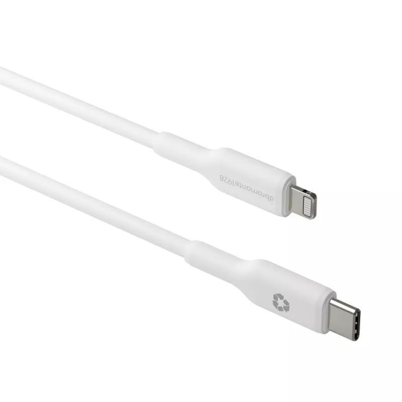 dbramante1928 re-charge - Cable 1 m USB-C a Lightning - Blanco, 1 m, USB C, USB 2.0, 0,48 Gbit/s, Blanco