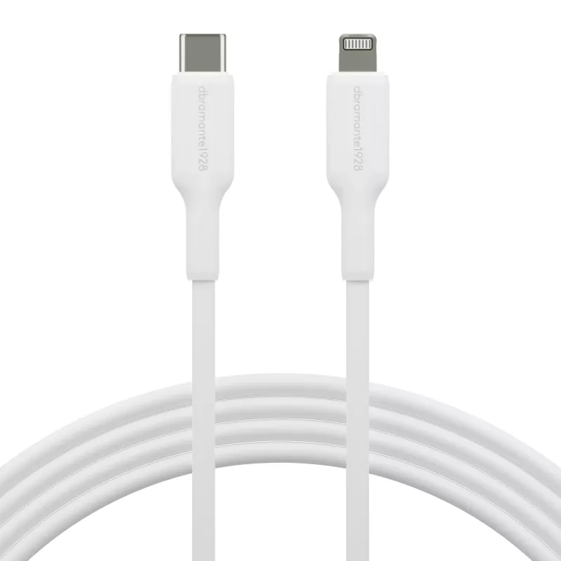 Cable USB-C a Lightning 2 m, dbramante re-charge (USB 2.0, blanco)
