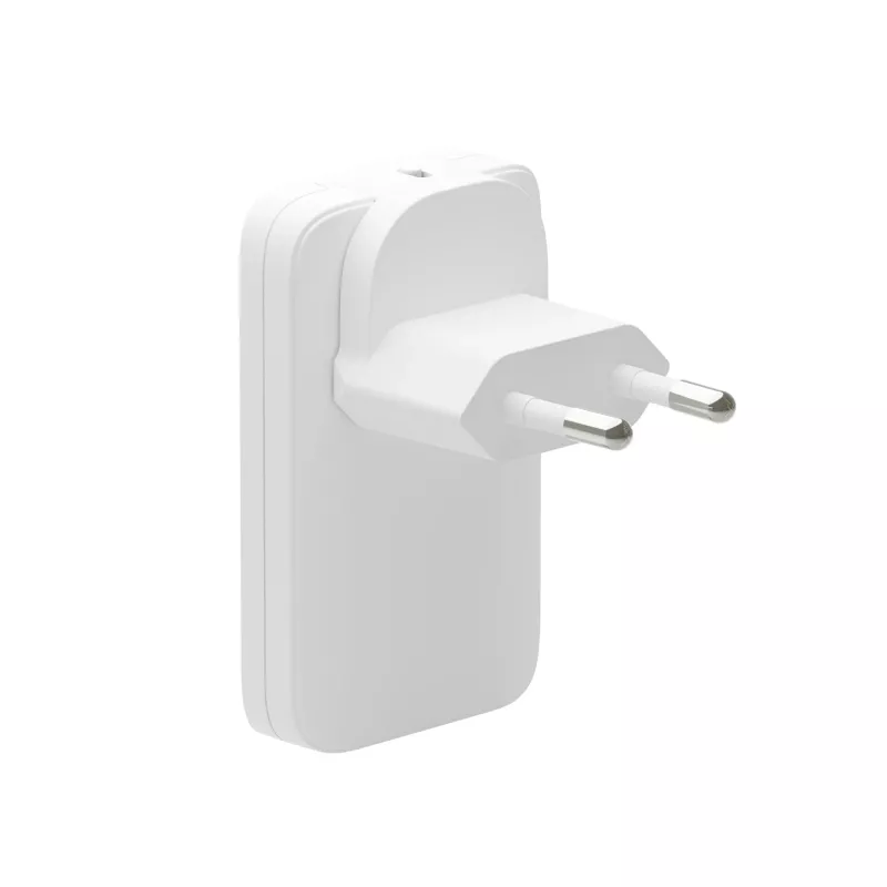 dbramante dbramante1928 Pro EU/US cargador fino — USB-C 20 W + USB-A 18 W, Blanco, AC para interiores