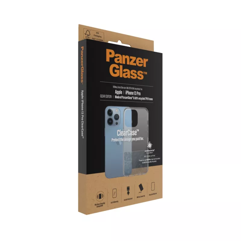 PanzerGlass ® ClearCase iPhone 13 Pro, Funda, Apple, Apple - iPhone 13 Pro, Transparente