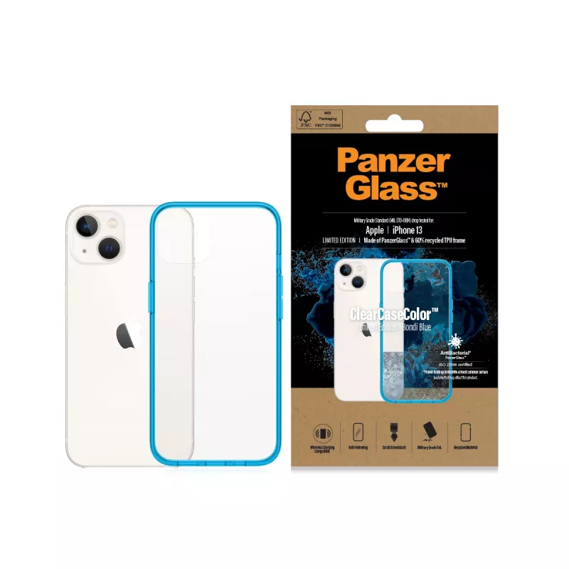 Funda ClearCaseColor PanzerGlass Apple iPhone 13 Bondie Blue