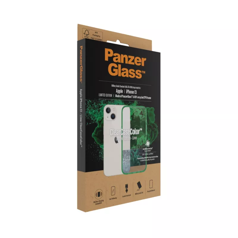 Funda ClearCaseColor PanzerGlass Apple iPhone 13 Lime 0334