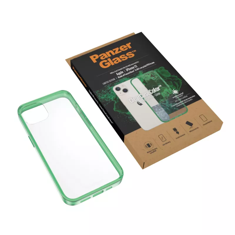 Funda ClearCaseColor PanzerGlass Apple iPhone 13 Lime 0334