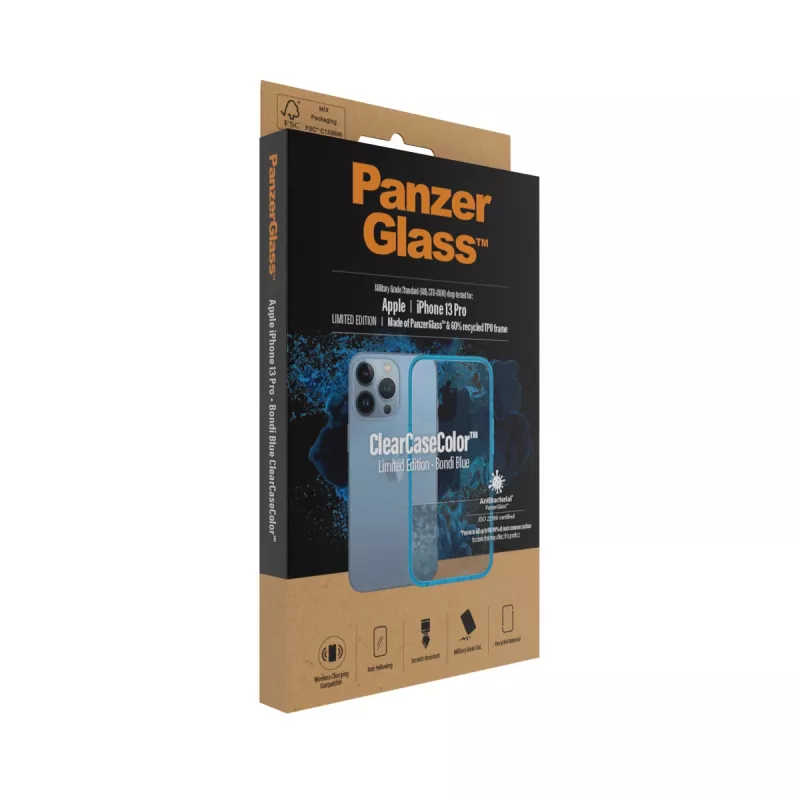 Funda PanzerGlass ClearCaseColor iPhone 13 Pro Bondie Blue