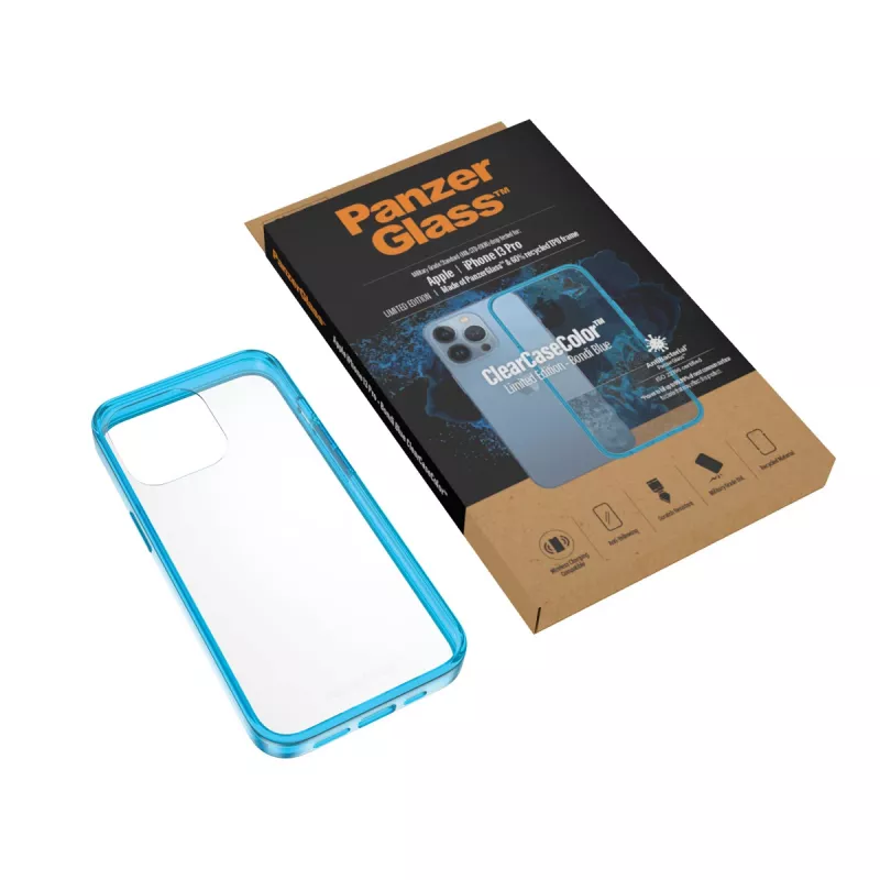 Funda PanzerGlass ClearCaseColor iPhone 13 Pro Bondie Blue