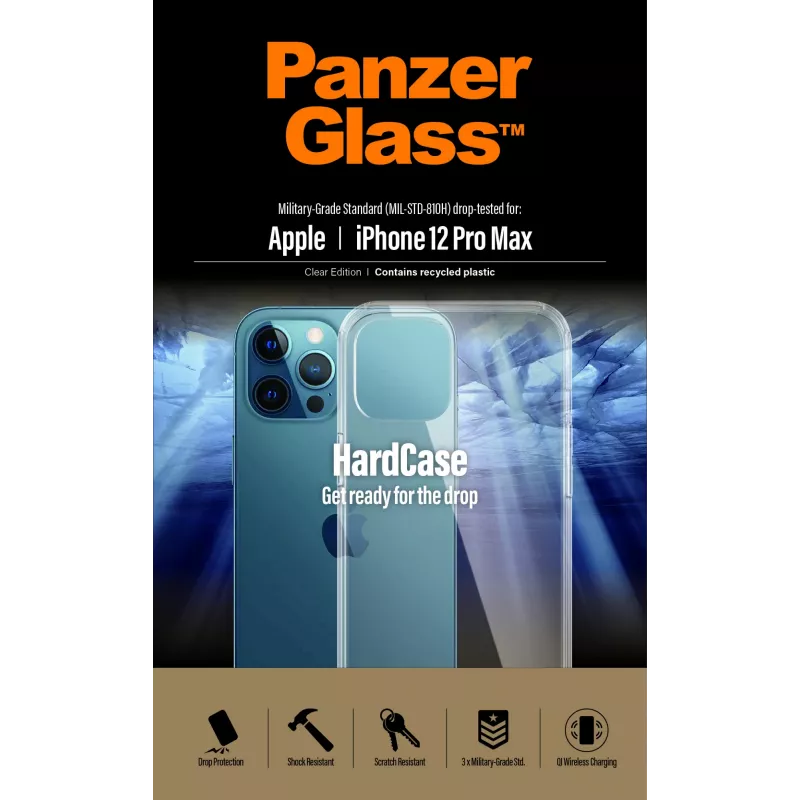 PanzerGlass ® HardCase transparente iPhone 12 Pro Max, funda, Apple, Apple - iPhone 12 Pro Max, transparente