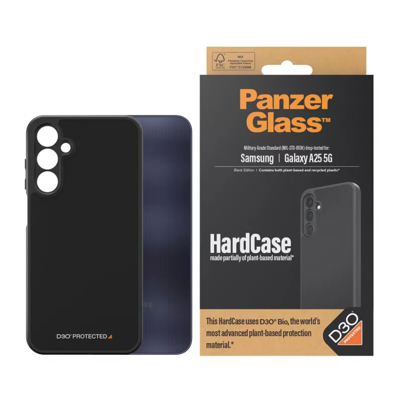 PanzerGlass HardCase con D3O MagSafe, Samsung Galaxy A25 5G, transparente
