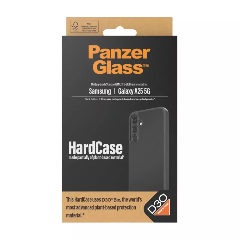 PanzerGlass HardCase con D3O MagSafe, Samsung Galaxy A25 5G, transparente