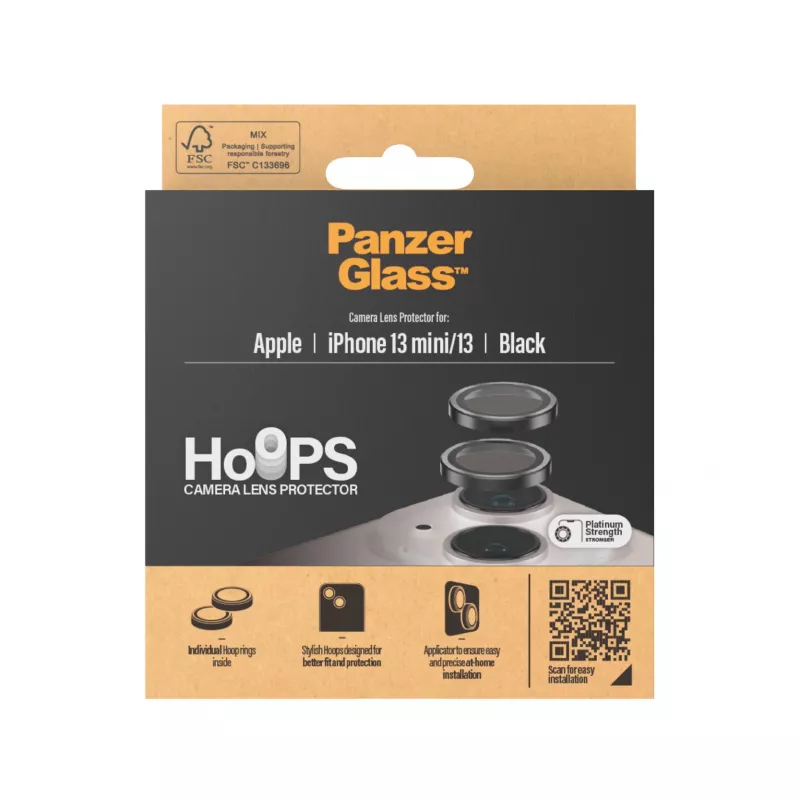 PanzerGlass Hoops protector de lentes de cámara iPhone 13 mini 13 negro resistente a arañazos