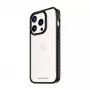 PanzerGlass ® ClearCase transparente con marco negro y D3O® para iPhone 15 Pro