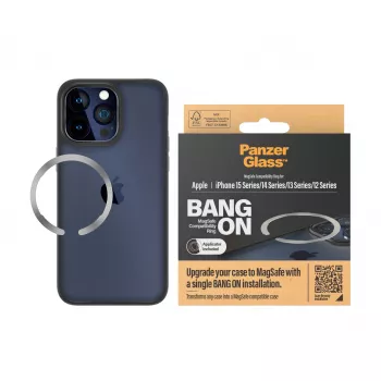 PanzerGlass Bang On Anillo de compatibilidad MagSafe para iPhone 12/13/14/15, transparente