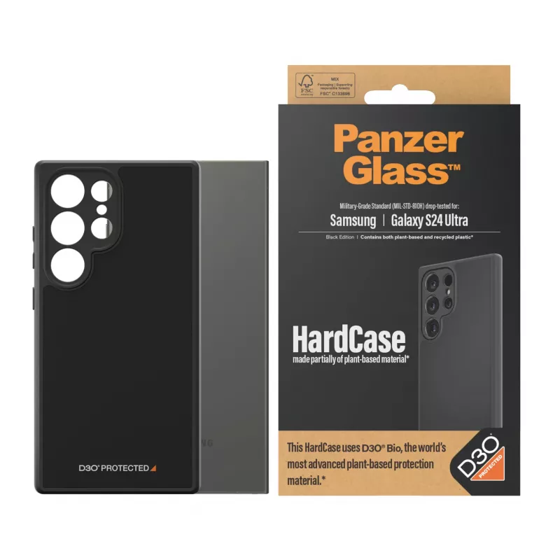 PanzerGlass ® HardCase negro con D3O® Samsung Galaxy S24 Ultra