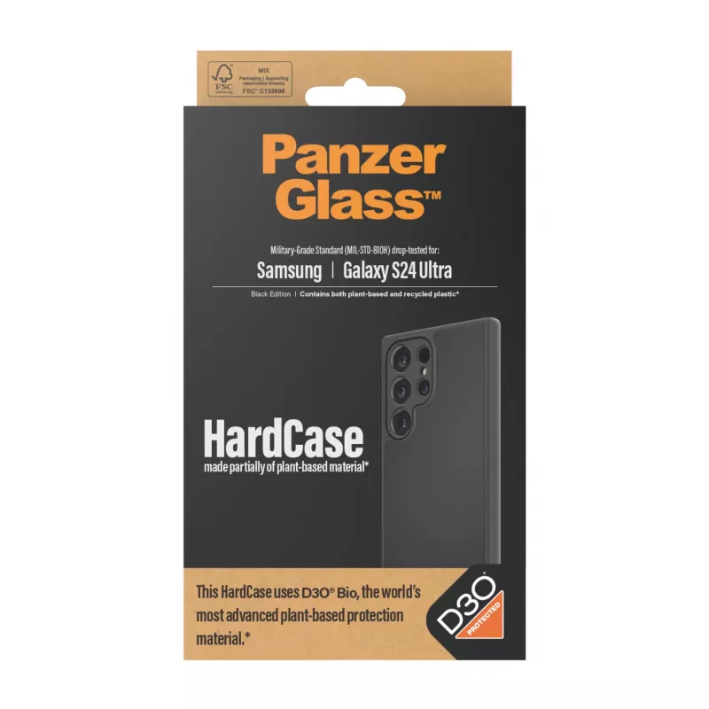 PanzerGlass ® HardCase negro con D3O® Samsung Galaxy S24 Ultra