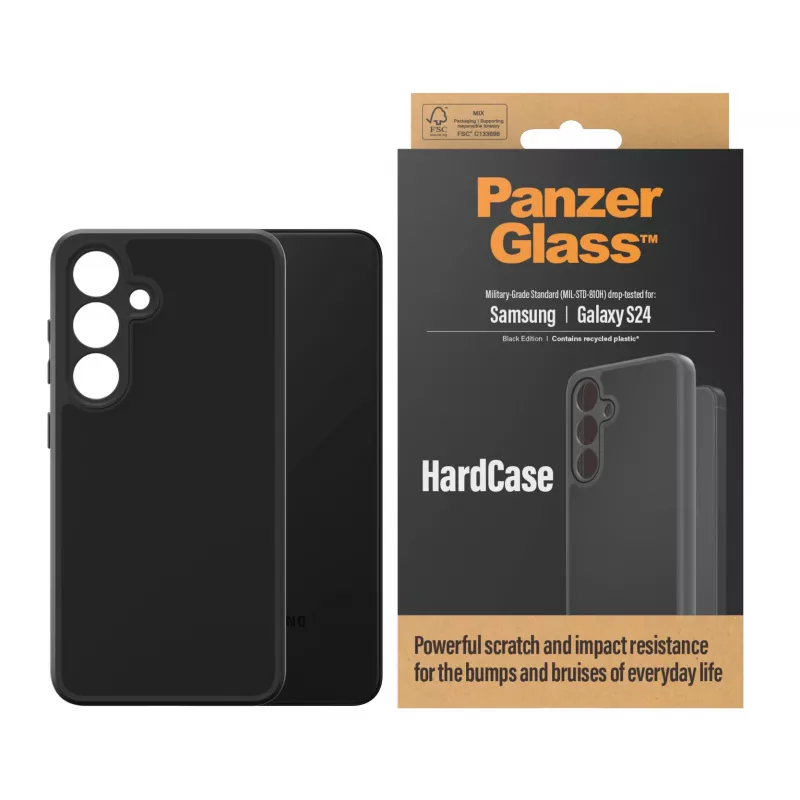 PanzerGlass ® HardCase negro Samsung Galaxy S24, funda, Samsung, Samsung - Galaxy S24, negro