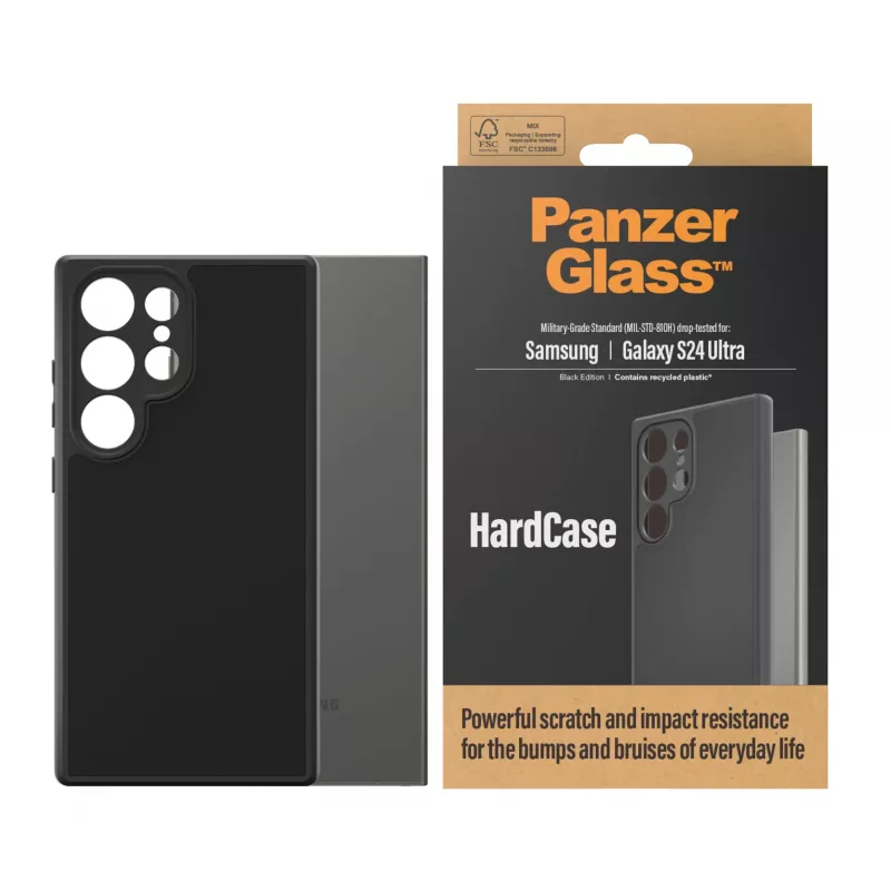 PanzerGlass ® HardCase negro Samsung Galaxy S24 Ultra, funda, Samsung, Samsung - Galaxy S24 Ultra, negro