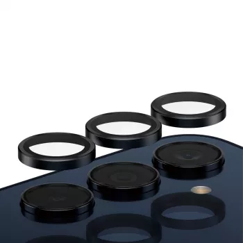 Protector de lentes de cámara PanzerGlass Hoops para Samsung Galaxy A35 5G, vidrio templado, marco negro