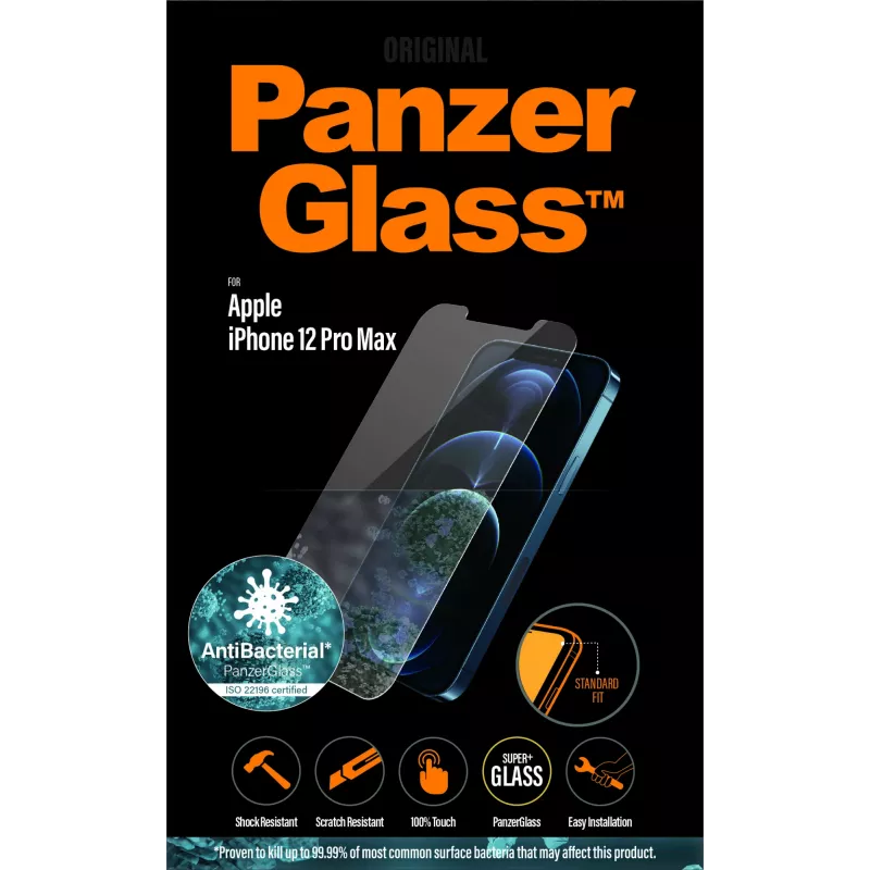 Protector de pantalla PanzerGlass Apple iPhone 12 Pro Max Standard Fit