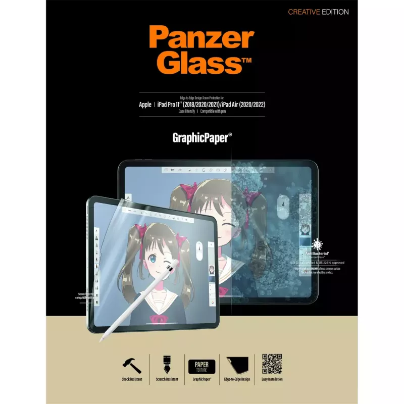PanzerGlass ® GraphicPaper® protector de pantalla iPad Pro 11″ (2018, 2020-2022, 2024) | iPad Air 10.9″ (2020, 2022)