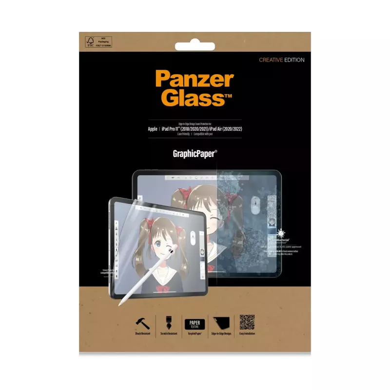PanzerGlass ® GraphicPaper® protector de pantalla iPad Pro 11″ (2018, 2020-2022, 2024) | iPad Air 10.9″ (2020, 2022)
