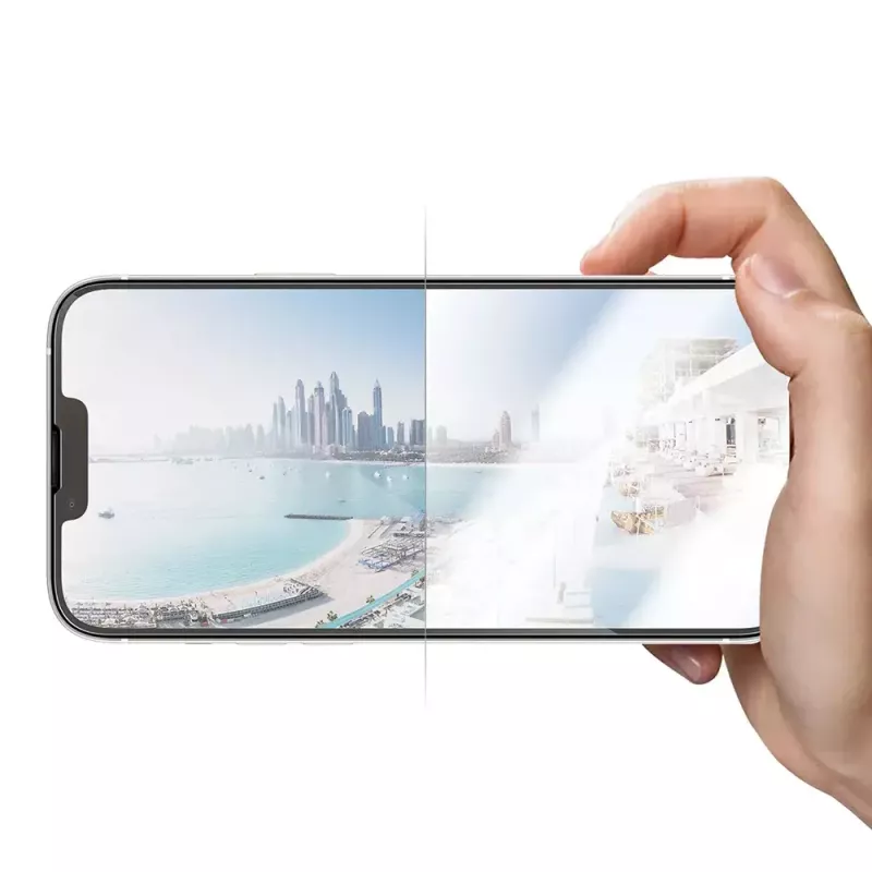PanzerGlass ® protector de pantalla antirreflejo iPhone 14 Plus | 13 Pro Max | Ultra-Wide Fit con EasyAligner