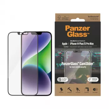 Protector de pantalla transparente PanzerGlass CamSlider para Apple iPhone 14 Plus / 13 Pro Max, 6,68