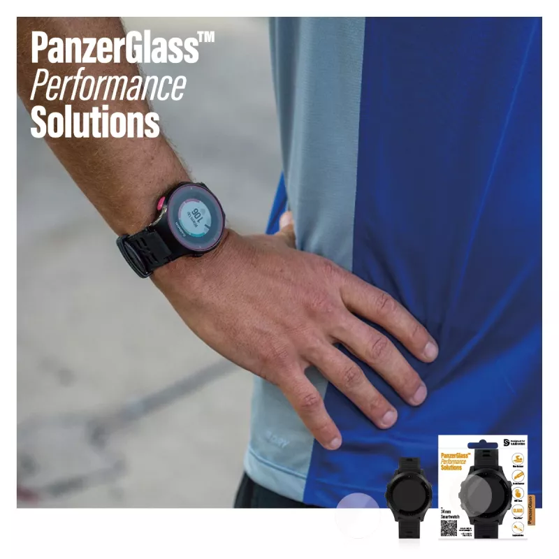 Protector de pantalla PanzerGlass SmartWatch 34mm — vidrio templado 34×34×0,51 mm, transparente