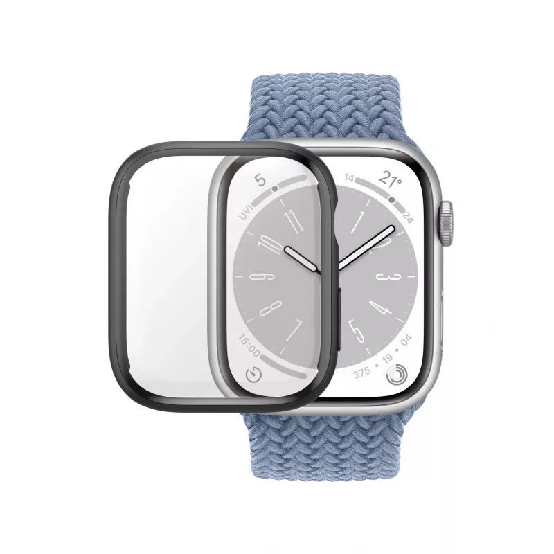 PanzerGlass Protector de pantalla Full Body para Apple Watch Series 9/8/7 41 mm, negro (3663)