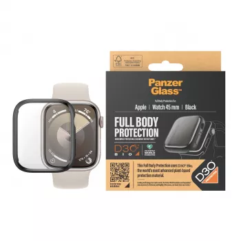 PanzerGlass protector de pantalla Full Body Apple Watch Series 9 D3O 45mm Negro