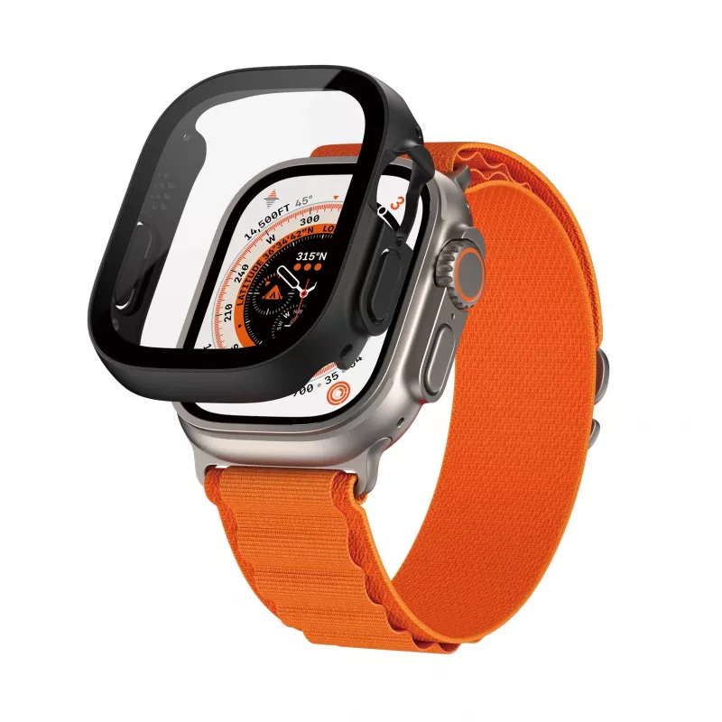 PanzerGlass ® protector de pantalla Full Body con D3O® Apple Watch Ultra | 49mm | Negro