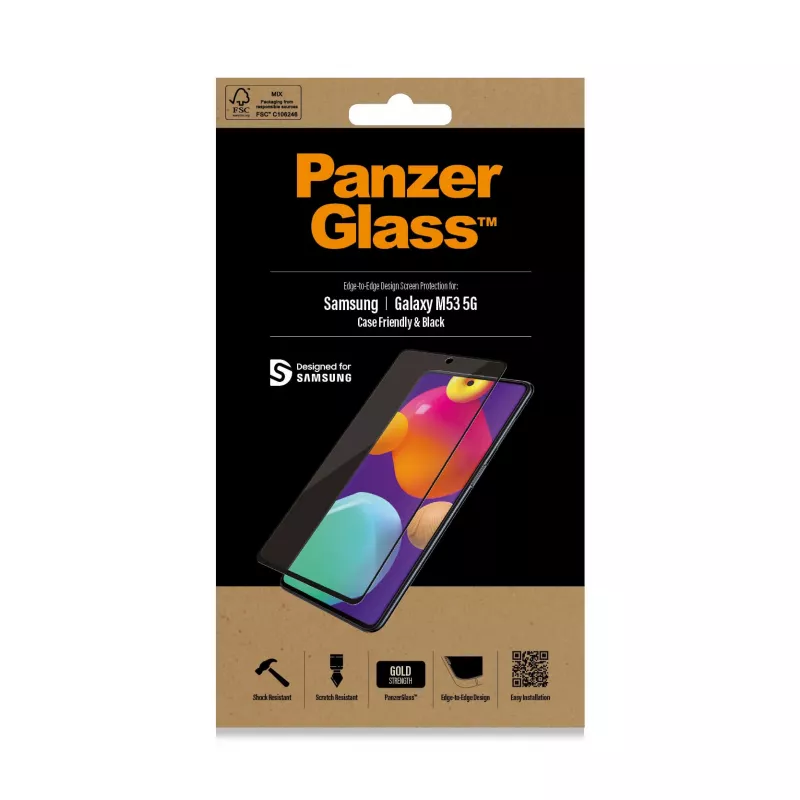 PanzerGlass® protector de pantalla Samsung Galaxy M53 5G | M54 5G | Ultra-Wide Fit
