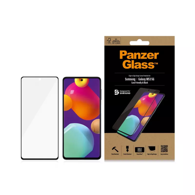 PanzerGlass® protector de pantalla Samsung Galaxy M53 5G | M54 5G | Ultra-Wide Fit