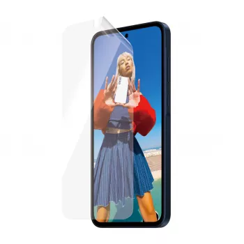 Protector de pantalla PanzerGlass MATRIX con D3O para Samsung Galaxy A35 5G — película PET Ultra-Wide, instalación en seco, 1 ud., transparente