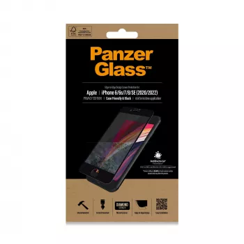 PanzerGlass ® lámina de privacidad iPhone SE (2020/2022) | 8 | 7 | 6 | 6s | Edge-to-Edge