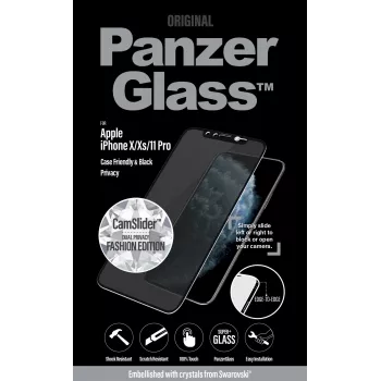 PanzerGlass® protector de pantalla de privacidad iPhone 11 Pro | Decorado con cristales Swarovski® | Sin bordes
