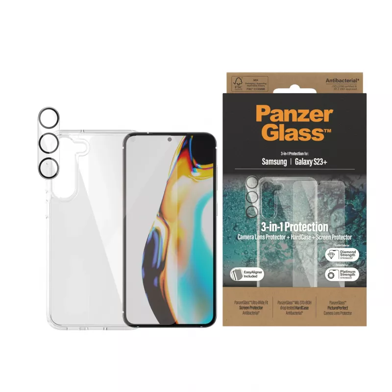 PanzerGlass funda tipo libro para iPhone 14 Pro 6,1″ — funda tipo folio protectora, negro/blanco