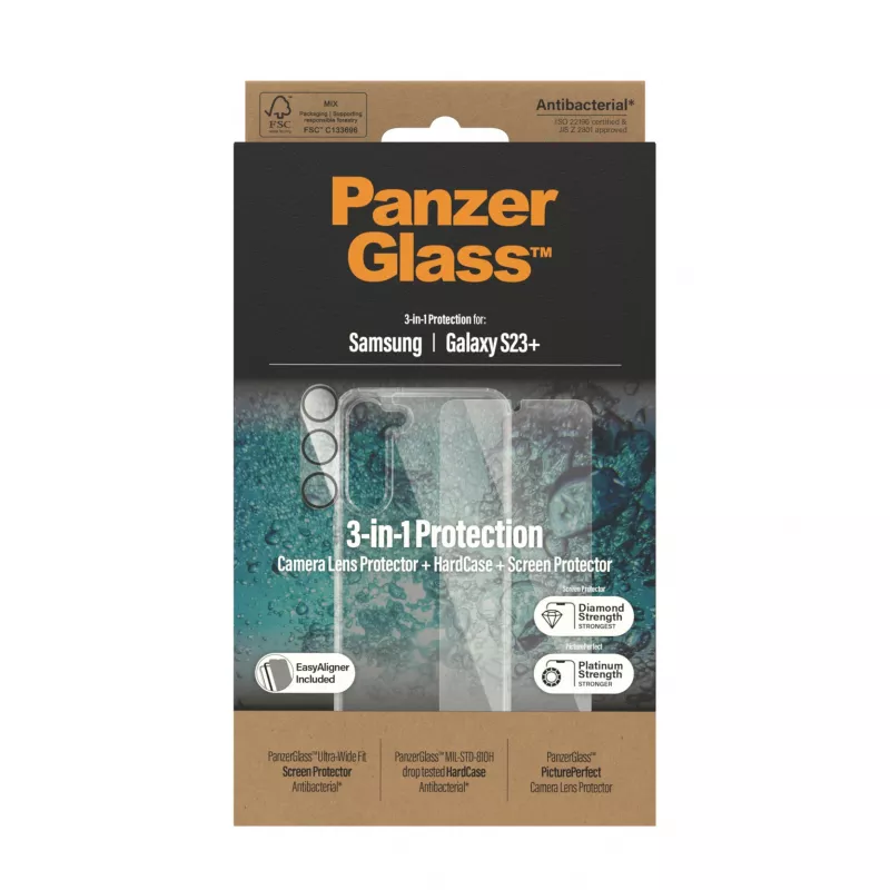 PanzerGlass funda tipo libro para iPhone 14 Pro 6,1″ — funda tipo folio protectora, negro/blanco